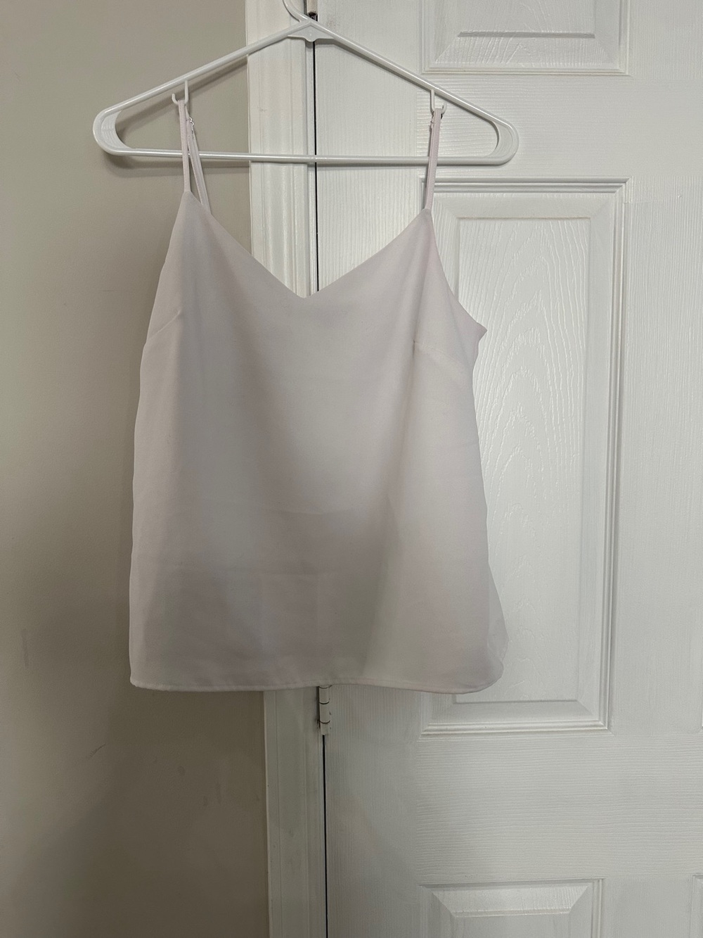Banana Republic White Spaghetti Strap V-Neck Cami